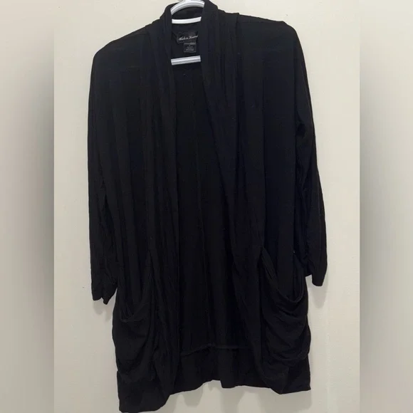 Black Open Front Cardigan - Picture 1 of 3